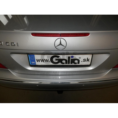M104A GALIA Полностью оцинкованный фаркоп на Mercedes E-Class w211 седан 2002-2009. Подрозетник убирается за бампер. Тип шара: A. Без выреза бампера. Нагрузки: 2200/90 кг, масса фаркопа 18,02 кг