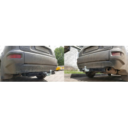 M105-F Лидер-плюс ТСУ для Mitsubishi Outlander XL 2007-2012, Peugeot 4007 2007-2012, Citroen C-Crosser 2007-2012 без снятия и выреза бампера. Тип шара: F. Нагрузки: 2000/100 кг, масса фарко