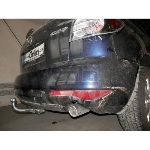 M130C GALIA Полностью оцинкованный фаркоп на Mazda CX-7 2006-2013. Тип шара: C (горизонтальный съемный). Невидимый вырез бампера. Нагрузки: 2000/100 кг, масса фаркопа 18,27 кг