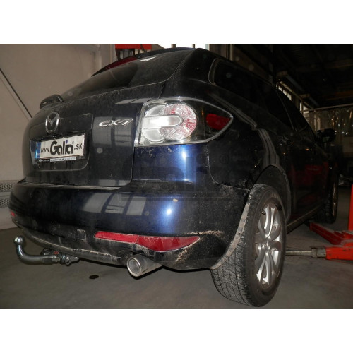 M130C GALIA Полностью оцинкованный фаркоп на Mazda CX-7 2006-2013. Тип шара: C (горизонтальный съемный). Невидимый вырез бампера. Нагрузки: 2000/100 кг, масса фаркопа 18,27 кг