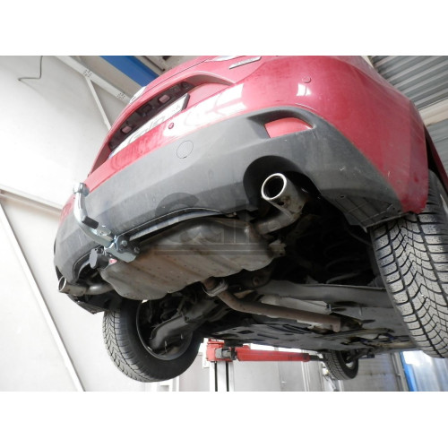 M132A GALIA Полностью оцинкованный фаркоп на Mazda 3 хетчбек 2014-2019. Тип шара: A. Невидимый вырез бампера. Нагрузки: 1800/90 кг, масса фаркопа 15,82 кг