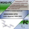 M202-FC Лидер-плюс ТСУ для Mercedes Vito 1999-2003, Mercedes Viano 1996-2003 без снятия и выреза бампера, без парктроника. Тип шара: FC. Нагрузки: 1200/50 кг, масса фаркопа 18,78 кг (без электрики в комплекте)
