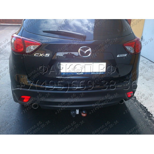 MZ 01 AVTOS Фаркоп на Mazda CX-5 2012-2017, 2017-2025 без подрезки бампера. Тип шара: A. Нагрузки: 1750/75 кг, масса фаркопа 19,5 кг (без электрики в комплекте)
