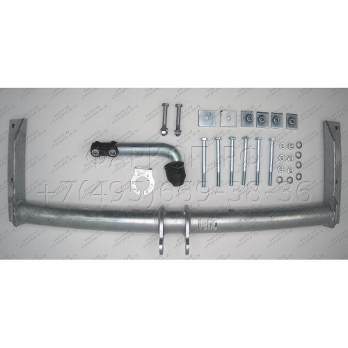 N011A GALIA Полностью оцинкованный фаркоп на Nissan Patrol GR Y61 1997-2010. Тип шара: A. Установка без снятия и выреза бампера. Нагрузки: 3500/140 кг, масса фаркопа 22,25 кг