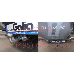 N027A GALIA Полностью оцинкованный фаркоп на Ford Maverick 1993-2000, Nissan Terrano 1993-2002. Тип шара: A. Установка без снятия и выреза бампера. Нагрузки: 3000/120 кг, мас