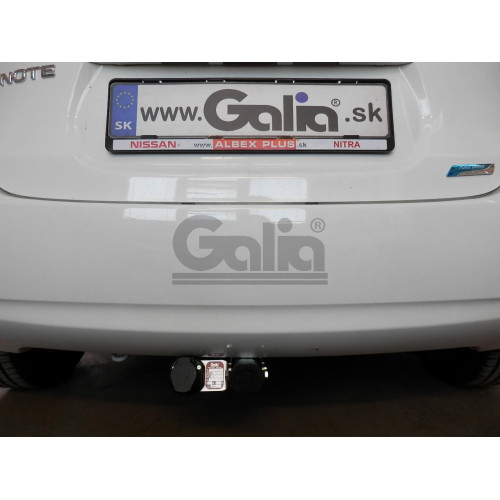 N057A GALIA Полностью оцинкованный фаркоп на Nissan Note 2013-2020. Тип шара: A. Невидимый вырез бампера. Нагрузки: 1000/50 кг, масса фаркопа 13,02 кг