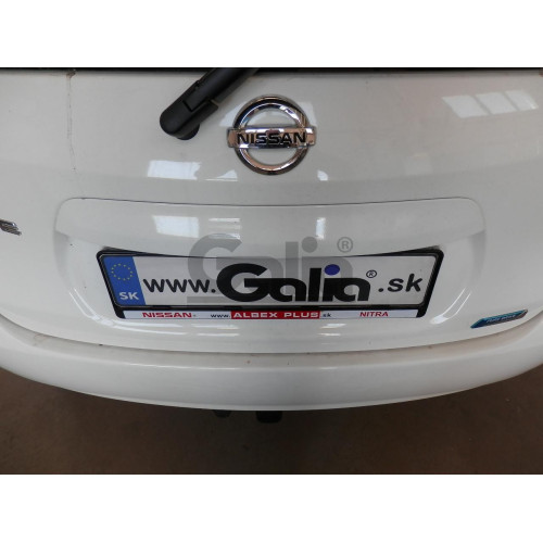 N057A GALIA Полностью оцинкованный фаркоп на Nissan Note 2013-2020. Тип шара: A. Невидимый вырез бампера. Нагрузки: 1000/50 кг, масса фаркопа 13,02 кг