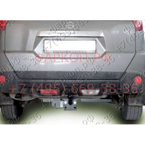 N103-FC Лидер-плюс ТСУ для Nissan X-Trail T31 2007-2014 без выреза бампера. Нагрузки: 1200/50 кг, масса фаркопа 23,22 кг (без электрики в комплекте)