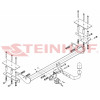 O-136 STEINHOF Фаркоп на Opel Astra H седан 2007-2012 без снятия и подрезки бампера. Тип шара: A. Нагрузки: 1650/75 кг, масса фаркопа 18,2 кг (без электрики в комплекте)