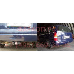 O009C GALIA Полностью оцинкованный фаркоп на Opel Astra G универсал 1998-2004. Тип шара: C (горизонтальный съемный). Установка без снятия и выреза бампера. 