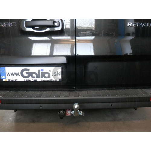 O066A GALIA Полностью оцинкованный фаркоп на Renault Trafic 2014-, Opel Vivaro 2014-2018, FIAT Talento 2016-2020, Nissan NV300 L1,L2 2016-. Тип шара: A. Установка без снятия и выреза бампера. Нагрузки: 2500/120 кг, масса фаркопа 19,42 кг