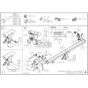O074V GALIA Полностью оцинкованный фаркоп на Citroen C4 X 2023-, Opel Mokka 2020-, Jeep Avenger 2023-. Тип шара: AV (вертикальное быстросъемное крепление шара на ключе). Невидимый вырез бампера. Нагрузки: 1400/85 кг, масса фаркопа 17,37 кг