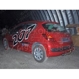 P032C GALIA Полностью оцинкованный фаркоп на Peugeot 207 хетчбек 2006-2012. Тип шара: C (горизонтальный съемный). Установка без снятия и выреза бампера. Наг