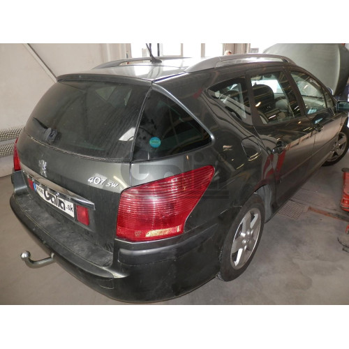 P034C GALIA Полностью оцинкованный фаркоп на Peugeot 407 универсал 2004-2008. Тип шара: C (горизонтальный съемный). Без выреза бампера. Нагрузки: 1900/80 кг, масса фаркопа 19,86 кг
