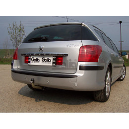 P034C GALIA Полностью оцинкованный фаркоп на Peugeot 407 универсал 2004-2008. Тип шара: C (горизонтальный съемный). Без выреза бампера. Нагрузки: 1900/80 кг, ма