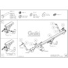 P034C GALIA Полностью оцинкованный фаркоп на Peugeot 407 универсал 2004-2008. Тип шара: C (горизонтальный съемный). Без выреза бампера. Нагрузки: 1900/80 кг, масса фаркопа 19,86 кг