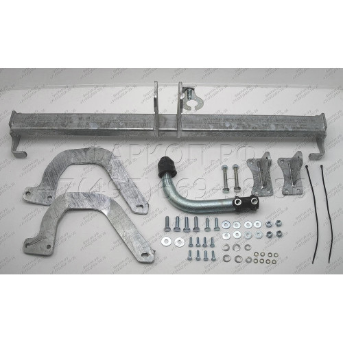 P043A GALIA Полностью оцинкованный фаркоп на Peugeot 508 седан, кроме GT 2011-2019. Подрозетник убирается за бампер. Тип шара: A. Невидимый вырез бампера. Нагрузки: 1900/75 кг, масса фаркопа 22,22 кг