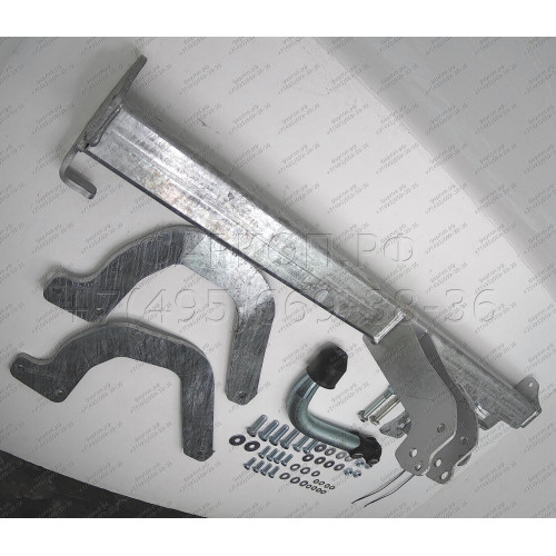 P043A GALIA Полностью оцинкованный фаркоп на Peugeot 508 седан, кроме GT 2011-2019. Подрозетник убирается за бампер. Тип шара: A. Невидимый вырез бампера. Нагрузки: 1900/75 кг, масса фаркопа 22,22 кг