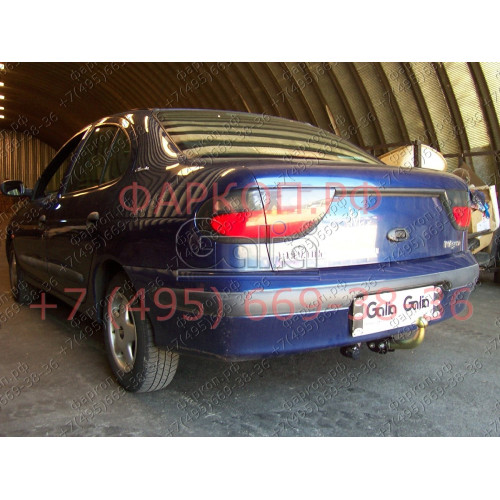 R015A GALIA Полностью оцинкованный фаркоп на Renault Megane I седан 1996-2003. Тип шара: A. Установка без снятия и выреза бампера. Нагрузки: 1350/65 кг, масса фаркопа 14,25 кг