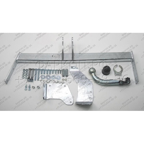 R015A GALIA Полностью оцинкованный фаркоп на Renault Megane I седан 1996-2003. Тип шара: A. Установка без снятия и выреза бампера. Нагрузки: 1350/65 кг, масса фаркопа 14,25 кг