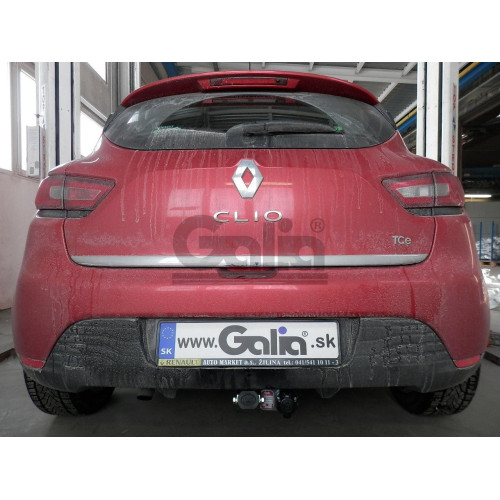 R080A GALIA Полностью оцинкованный фаркоп на Renault Clio хетчбек 5 дверей 2005-2012 установка без снятия и выреза бампера, Renault Clio IV хетчбек 5 дверей 2012-2019 невидимый вырез бампера. Тип шара: A. Нагрузки: 1300/75 кг, масса фаркопа 13,32 кг