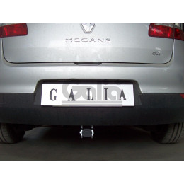 R087A GALIA Полностью оцинкованный фаркоп на Renault Megane III хетчбек 5 дверей 2008-2016, Renault Scenic III 2010-2016. Подрозетник убирается за бампер. Тип шара: A. Без в