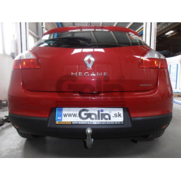 R087A GALIA Полностью оцинкованный фаркоп на Renault Megane III хетчбек 5 дверей 2008-2016, Renault Scenic III 2010-2016. Подрозетник убирается за бампер. Тип шара: A. Без в