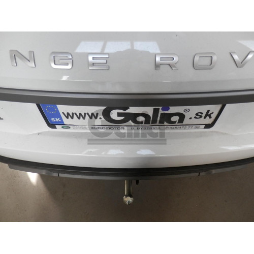 R093A GALIA Полностью оцинкованный фаркоп на Land Rover Range Rover Evoque 2011-2019. Тип шара: A. Невидимый вырез бампера. Нагрузки: 2000/125 кг, масса фаркопа 14,72 кг