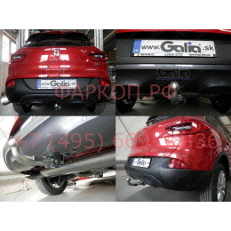 R095C GALIA Полностью оцинкованный фаркоп на Renault Kadjar 2015-2022. Подрозетник убирается за бампер. Тип шара: C (горизонтальный съемный). Установка без в