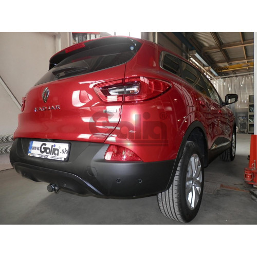 R095C GALIA Полностью оцинкованный фаркоп на Renault Kadjar 2015-2022. Подрозетник убирается за бампер. Тип шара: C (горизонтальный съемный). Установка без выреза бампера. Нагрузки: 2000/80 кг, масса фаркопа 19,87 кг