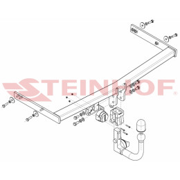 S-105 STEINHOF Фаркоп на Seat Altea 05/2004-2015, Seat Altea XL 2006-2015, Seat Leon хетчбек 5 дверей, кроме FR 09/2005-2012. Требуется подрезка бампера. Тип шара: AV (вертикальное бы