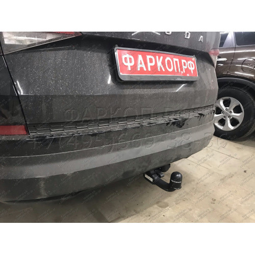 S-292 STEINHOF Фаркоп на Skoda Kodiaq 2WD/4WD, в т.ч. AdBlue 2016-2023. Требуется подрезка бампера. Тип шара: AV (вертикальное быстросъемное крепление шара на ключе). Нагрузки: 2500/120 кг, масса фаркопа 20,65 кг (без электрики в комплекте)