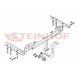 S-366 STEINHOF Фаркоп на Subaru Legacy седан 2009-2018. Требуется подрезка бампера. Тип шара: A. Нагрузки: 1800/80 кг, масса фаркопа 19,7 кг (без электрики в комплект