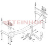 S-485 STEINHOF Фаркоп на SsangYong Rexton 2WD / 4WD (кроме версии с полноразмерной запаской) (в т.ч. версии с AdBlue) дорестайлинг 2017-2020 без подрезки бампера. Тип шара: A. Нагрузки: 3500/140 кг, масса фаркопа 20,8 кг (без электрики в комплекте)