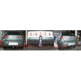 S058A GALIA Полностью оцинкованный фаркоп на SEAT Ibiza III 2002-2008. Подрозетник убирается за бампер. Тип шара: A. Невидимый вырез бампера. Нагрузки: 1200/50 к