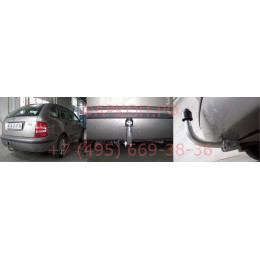 S082A GALIA Полностью оцинкованный фаркоп на Skoda Fabia седан/универсал 2000-2014, с 2008-2014 требуется электрика с блоком согласования. Подрозетник убирае