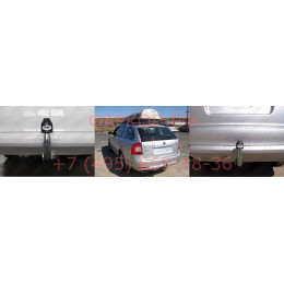 S086A GALIA Полностью оцинкованный фаркоп на Skoda Octavia II седан/универсал 2005-2013, Skoda Octavia Scout 2008-2013, в т.ч. 4WD. Подрозетник убирается за бампер. Тип шара:
