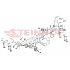 T-092 STEINHOF Фаркоп на Toyota Auris хетчбек 5 дверей 10/2012-2018 без снятия и подрезки бампера. Тип шара: A. Нагрузки: 1600/75 кг, масса фаркопа 16,2 кг (без электрики в комплекте)