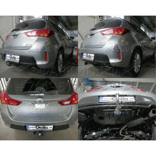 T056A GALIA Полностью оцинкованный фаркоп на Toyota Auris хетчбек 2007-2013, 2013-2018. Тип шара: A. Установка без снятия и выреза бампера. Нагрузки: 1600/75 кг, масса фаркопа 15,5 кг
