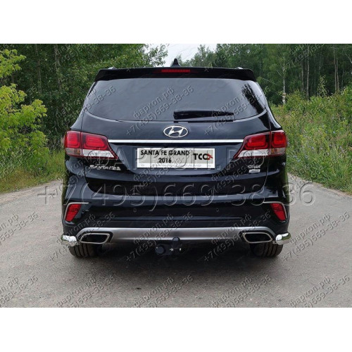 TCU00002 ТСС Распродажа! Фаркоп оцинкованный на Hyundai Grand Santa Fe 2014-2018. Требуется подрезка бампера. Тип шара: A. Нагрузки: 1200/75 кг