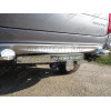 TCU00013 ТСС Фаркоп на Mitsubishi Pajero Sport 2016-2021 с накладкой с надписью Pajero Sport без подрезки бампера. Тип шара: E (шаровый узел под американский квадрат). Нагрузки: 1600/75 кг