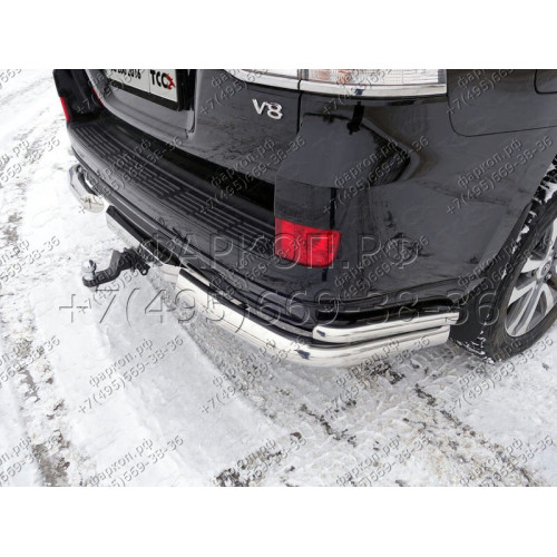 TCU00047 ТСС Фаркоп на Toyota Land Cruiser 200 Executive/Executive Lounge 2016-2021, Toyota Land Cruiser 200 TRD 2019-2021 с накладкой с надписью Land Cruiser без подрезки бампера. Тип шара: E (шаровый узел под американский квадрат). Нагрузки: 1500/100 кг