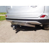 TCU00068 ТСС Фаркоп на Toyota RAV4 2013-2019 с накладкой с надписью Toyota RAV4 без подрезки бампера. Тип шара: E (шаровый узел под американский квадрат). Нагрузки: 1500/80 кг