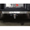 TCU00293 ТСС Фаркоп на Isuzu D-MAX 2020- с накладкой с надписью D-MAX без подрезки бампера. Тип шара: E (шаровый узел под американский квадрат). Нагрузки: 2500/100 кг