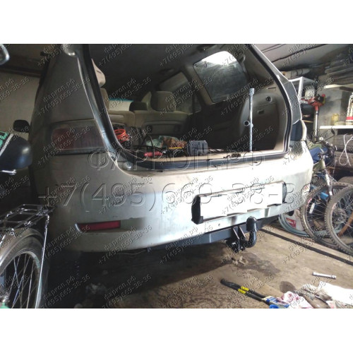 H.T59.A HALTY Фаркоп на Toyota Ipsum 2WD/4WD 1996-2001, Toyota Gaia 2WD/4WD 1998-2004, Toyota Picnic 1996-2001, Toyota Avensis Verso 1995-2001, кроме авто с обвесом без подрезки бампера. Тип шара: A. Нагрузки: 1100/75 кг, масса фаркопа 14,4 кг