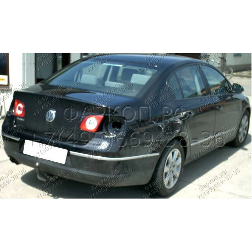 V-140 STEINHOF Фаркоп на Volkswagen Passat седан/универсал B6/3C, в т.ч. 4-Motion 03/2005-10/2010. Требуется подрезка бампера. Тип шара: A. Нагрузки: 2000/85 кг, масса фаркопа 18,9 кг (без электрики в комплекте)
