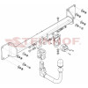 V-311 STEINHOF Фаркоп на Volvo V90 II (в т.ч. 4WD) (кроме Cross Country и R-Design) 09/2016-, Volvo S90 II 09/2016-. Требуется подрезка бампера. Тип шара: AV (вертикальное быстросъемное крепление шара на ключе). Нагрузки: 2200/110 кг, масса фаркопа 19,9 к
