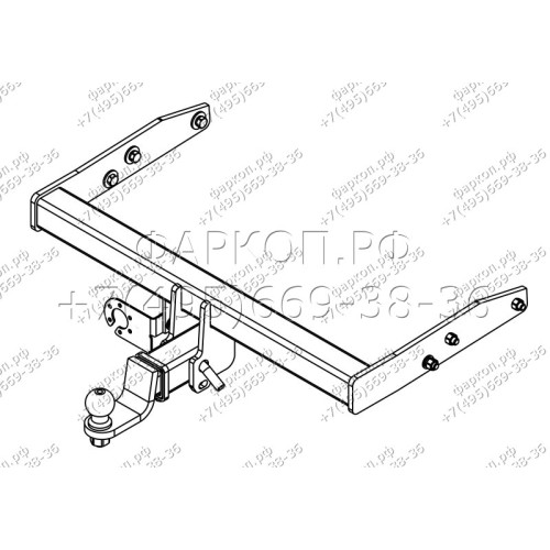 VW 36B AVTOS Фаркоп на Volkswagen Transporter/Caravelle/Multivan T5 фургон, микроавтобус 2003-2015, Volkswagen Transporter/Caravelle/Multivan T6 фургон, микроавтобус 2015-2024, в т.ч. авто с парктроником. Установка без подрезки бампера. Тип шара: E. Нагру