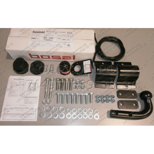 5608-A ORIS Фаркоп на Газель 3302 борт, 33023 (фермер с двойной кабиной), не подходит для удлиненной базы 1997-, Газель NEXT бортовая (стандартная база) 2013-2016 без подрезки бампера. Тип шара: A. Нагрузки: 1400/75 кг, масса фаркопа 16 кг (без электрики 