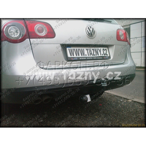 V-140 STEINHOF Фаркоп на Volkswagen Passat седан/универсал B6/3C, в т.ч. 4-Motion 03/2005-10/2010. Требуется подрезка бампера. Тип шара: A. Нагрузки: 2000/85 кг, масса фаркопа 18,9 кг (без электрики в комплекте)